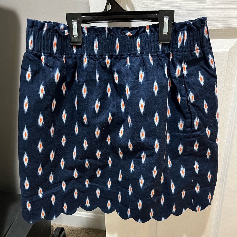 J crew factory linen skirt, size 6. 17 inches from top to bottom